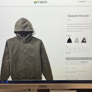 Vuori zip up hoodie
